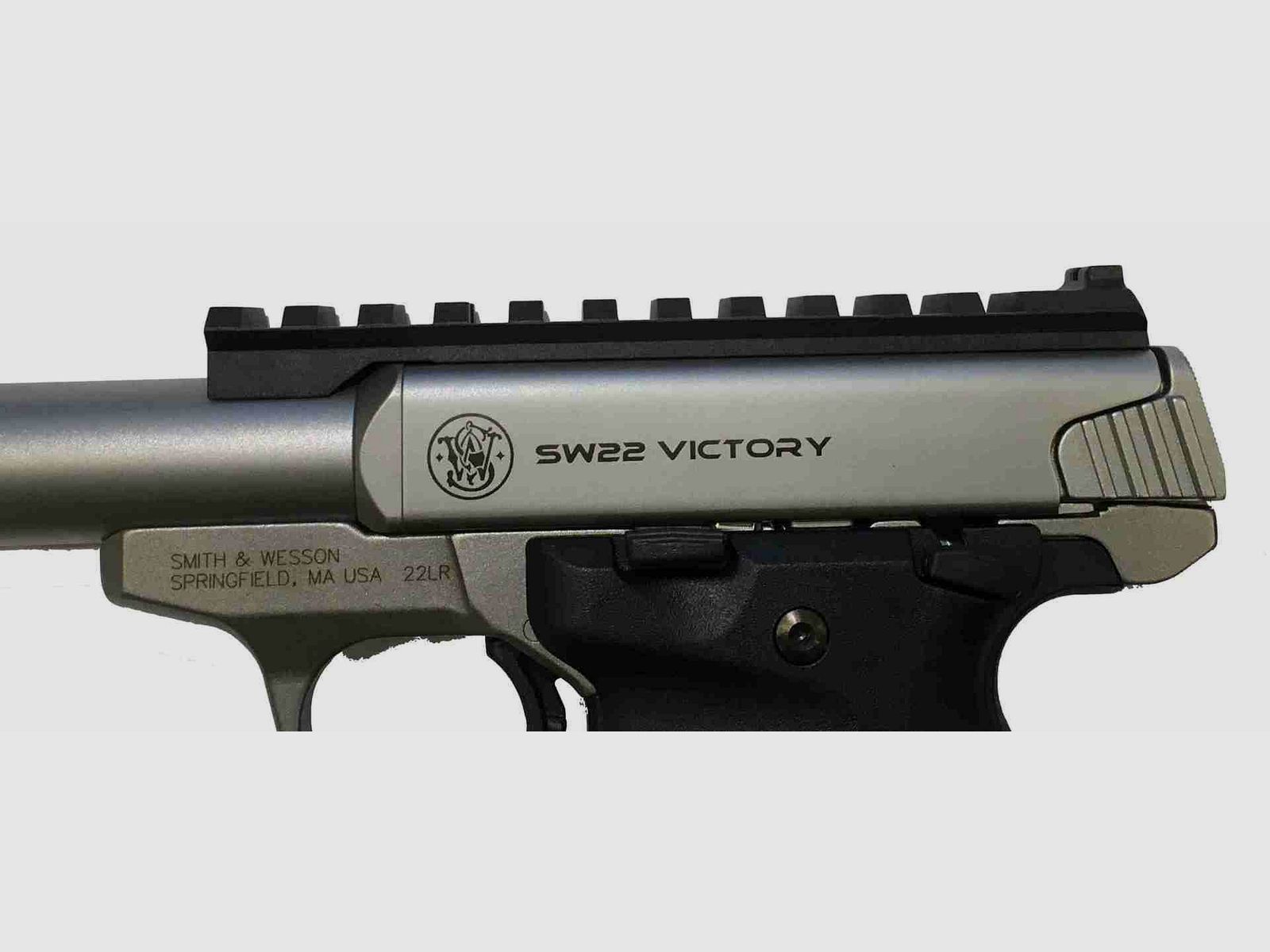 Smith & Wesson SW22 Victory™ Threaded Barrel S/S Gls Bead .22LR 5.5in 10rnd SAO, billede 7 af 9