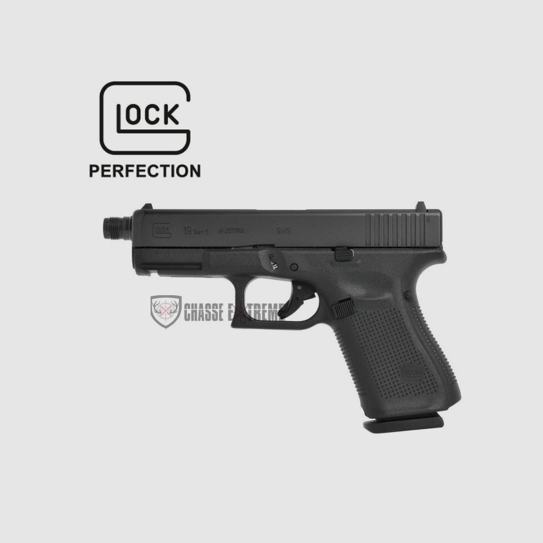 Pistolet Glock 19 Gen5 Fileté Cal 9x19