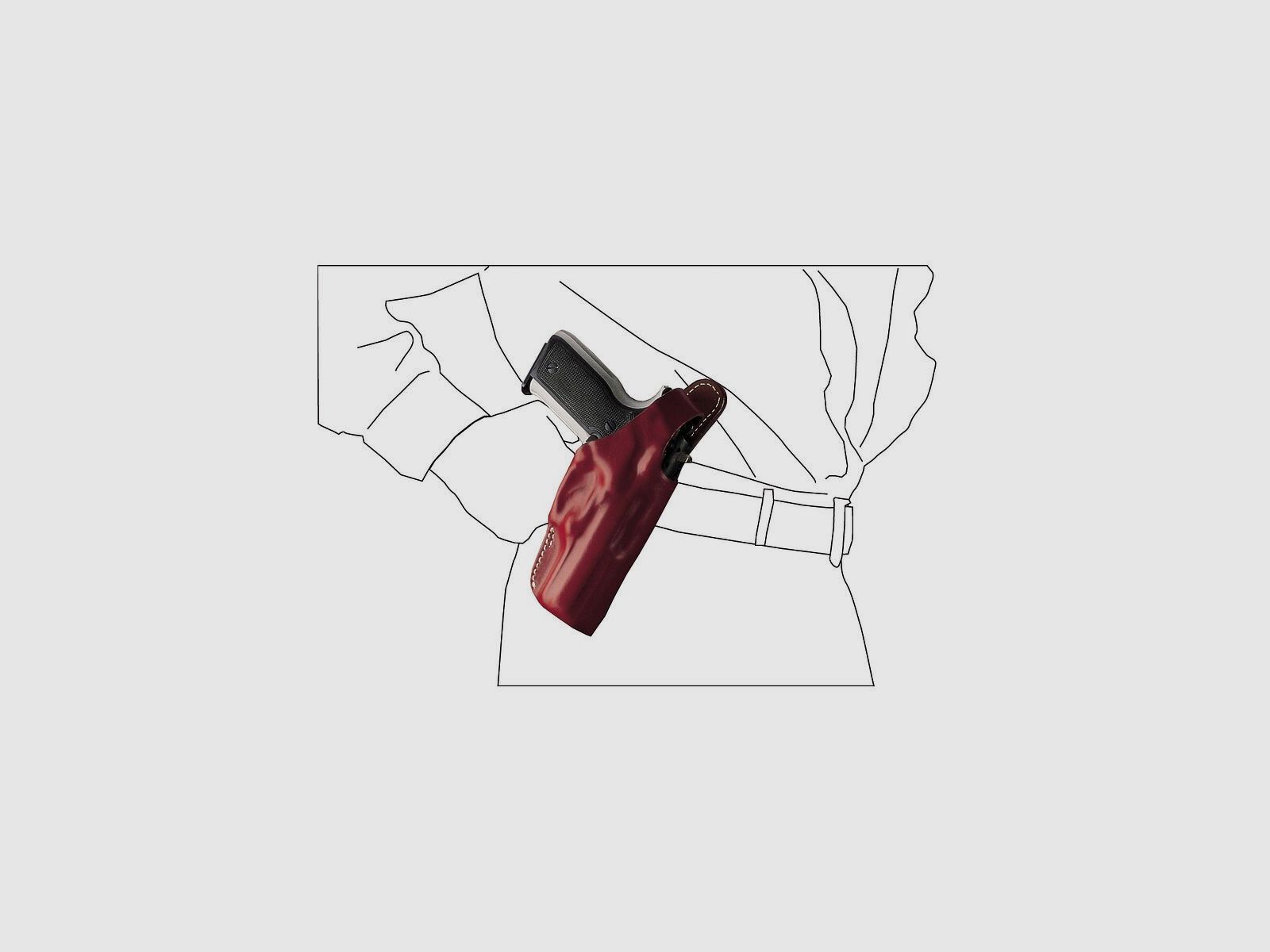 VEGA T160 fondina per revolver 6" nera, immagine 2 di 3