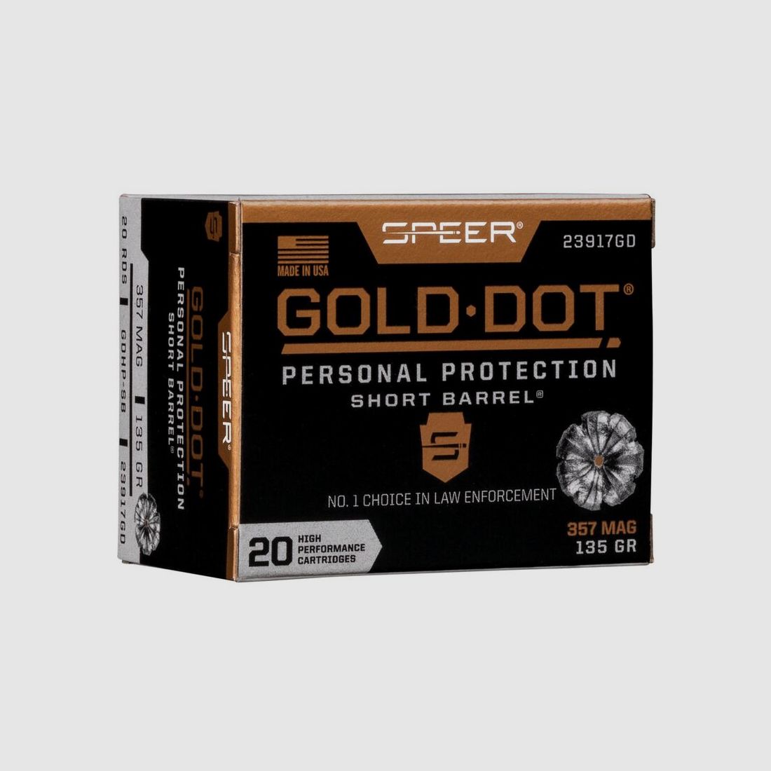 Speer Revolvermunition Gold Dot .357 Mag. 8,70g Gold Dot Hollow Point Short Barrel, Bild 2 von 3