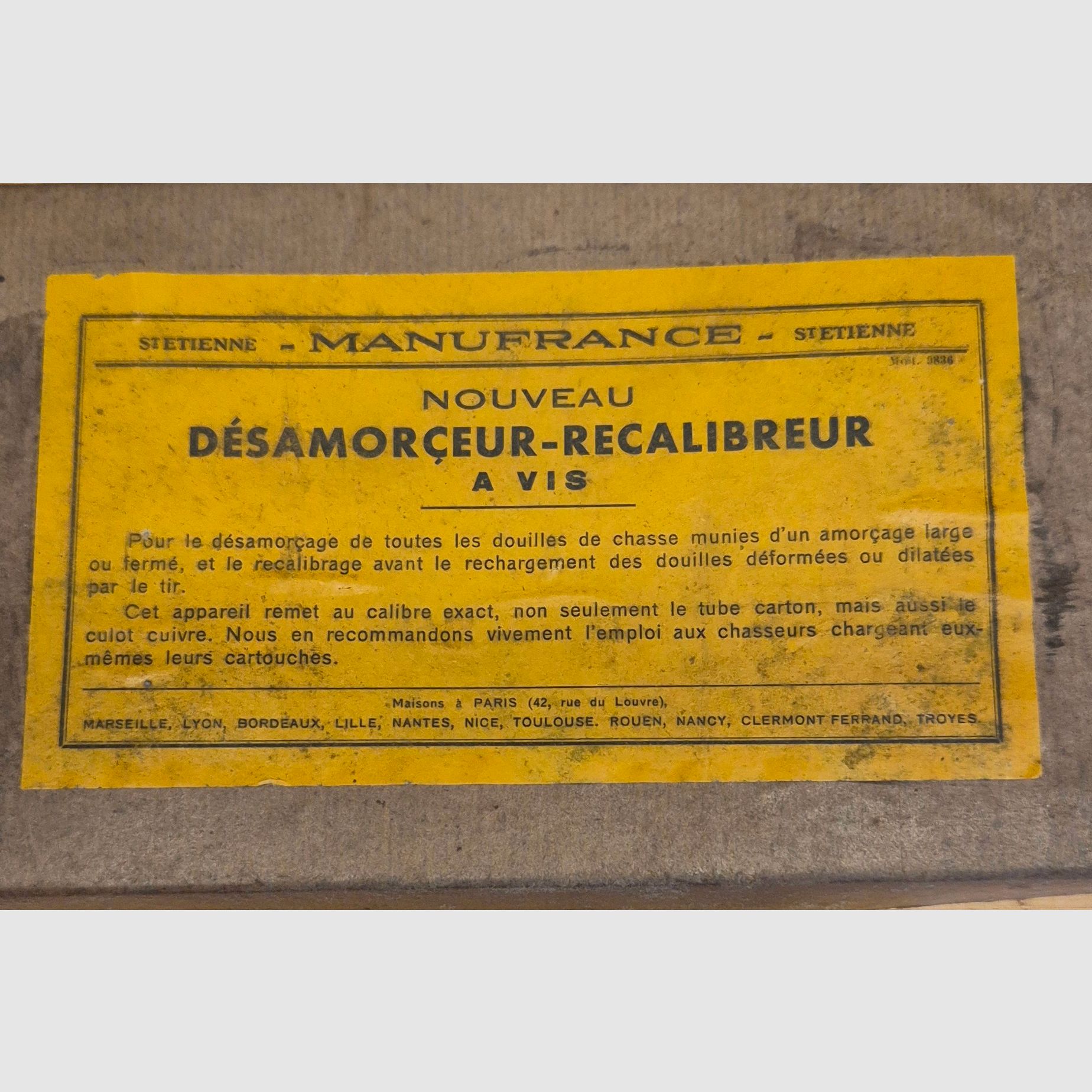 Désamorceur-Recalibreur (Entzünder + Kalibriergerät) Kal. 12