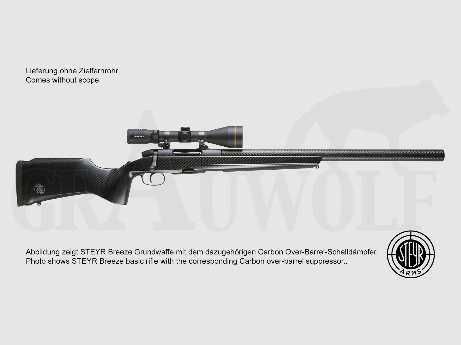 Steyr Mannlicher Breeze SM12 Carbon .308 Win répétiteur pour silencieux over-barrel longueur de canon 40,7 cm