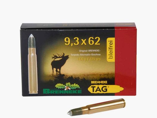 9,3x62 TAG loodvrij 14,6g/225grs. Brenneke