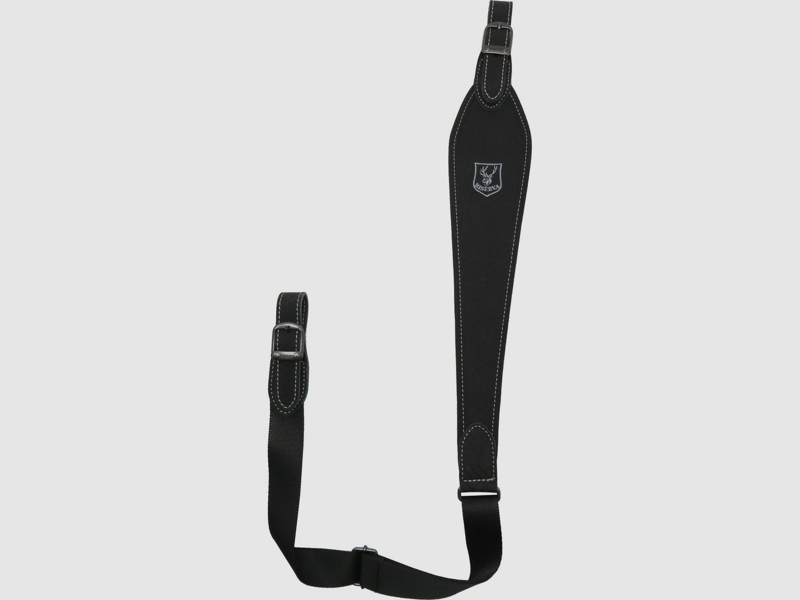 Riserva - Schulterriemen für Karabiner aus schwarzem Carbon-Leder, Bild 1 von 3