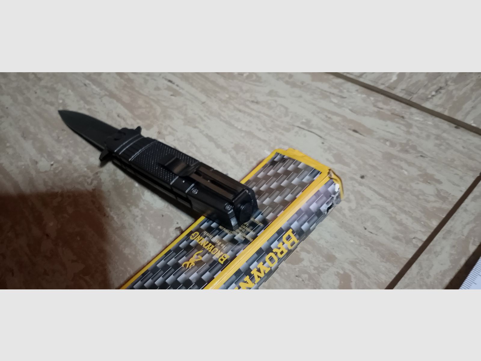 Neues Browning Messer stabiles Edelstahl klappmesser schwarz  aus Sammlung mit Ovp
