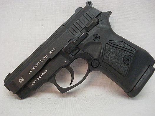 Zoraki 914 Kal.9mm P.A.K.Zwart - Kunststof gripplaten zwart