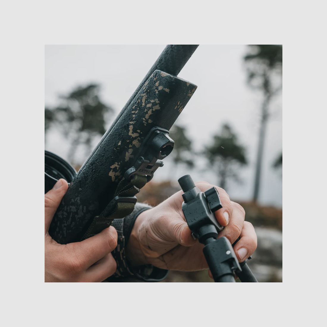 Spartan Precision Equipment Javelin Pro Hunt Tac Long Bipod® Bipied en carbone avec MagnaSwitch™ - sans adaptateur