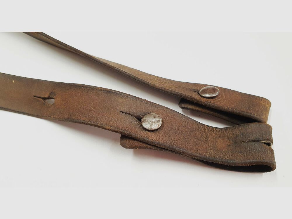 Fabbrica d'armi di Berna originale cinturini d'ordinanza dell'esercito svizzero per fucili IG 1889 / 96-11/ 1911 cinturini in pelle