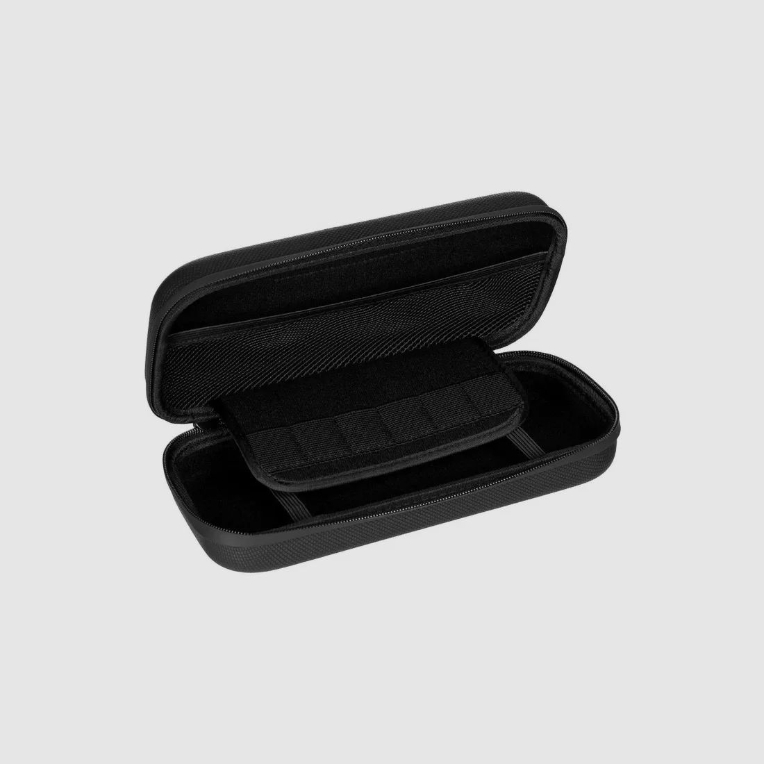 Coque rigide, grande, avec boucles en velcro, noire