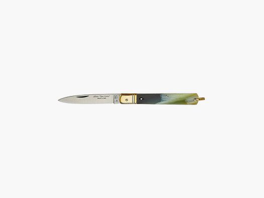 Sizilianisches Messer 28 cm abgezogen mit Schnabelgriff aus Kunsthorn