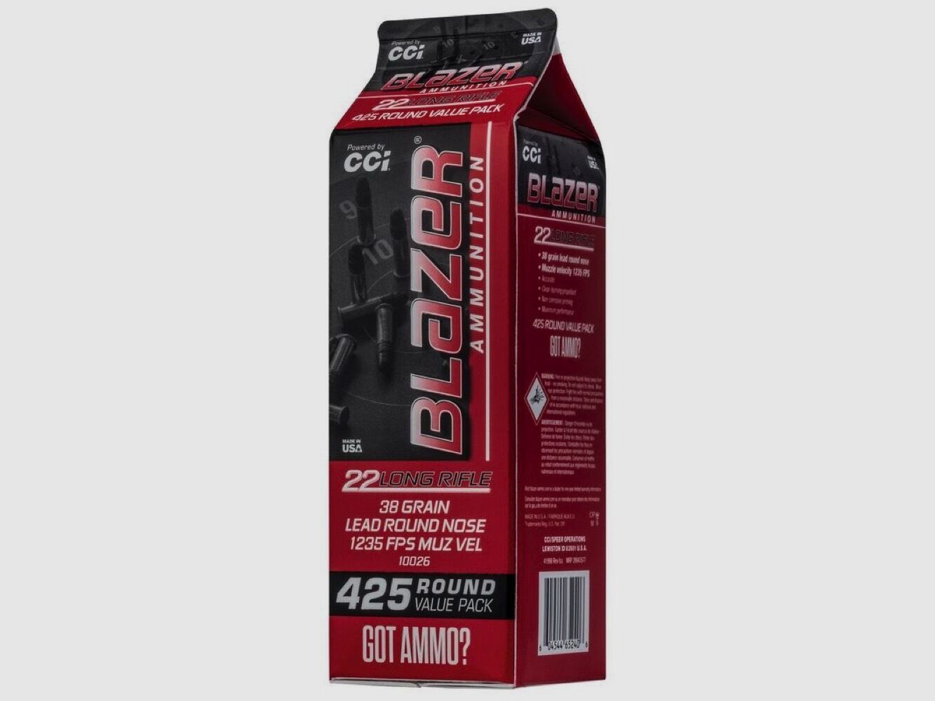 CCI Blazer HV LRN 38grs 425St .22lr