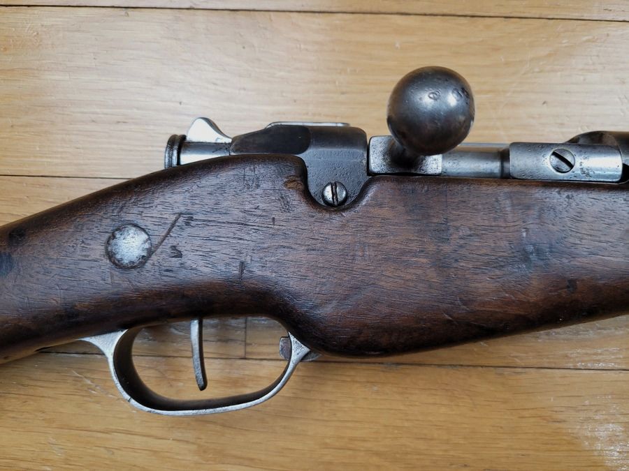 Goede Berthier-geweer – Model 07/15 – niet gemodificeerd 1916 – Wapen met 3 schoten van 1917 – Delaunay Belleville fabrieken – kal. 8×51 Lebel – Zeer goede loop – Geweerriem – 1 clip -TBE, afbeelding 17 van 27