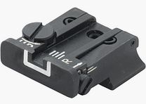 LPA TPU19WA18 verstellbare Mikrometer-Kimme für Walther P99, PPQ, PPQ M2, S&W SW99 – White Outline