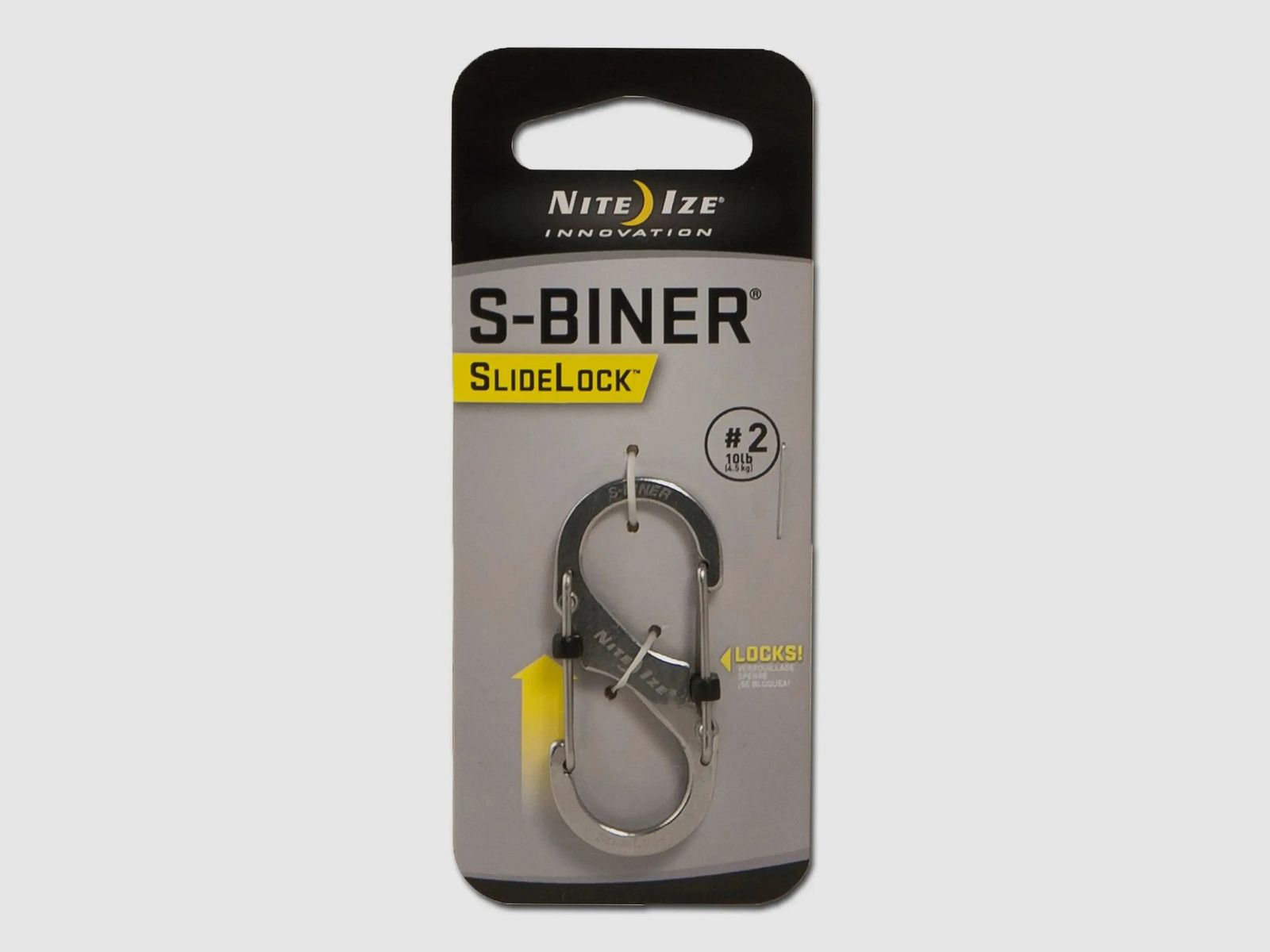 Nite Ize Nite Ize Moschettone S-Biner SlideLock in Acciaio Inossidabile - Nero / 3