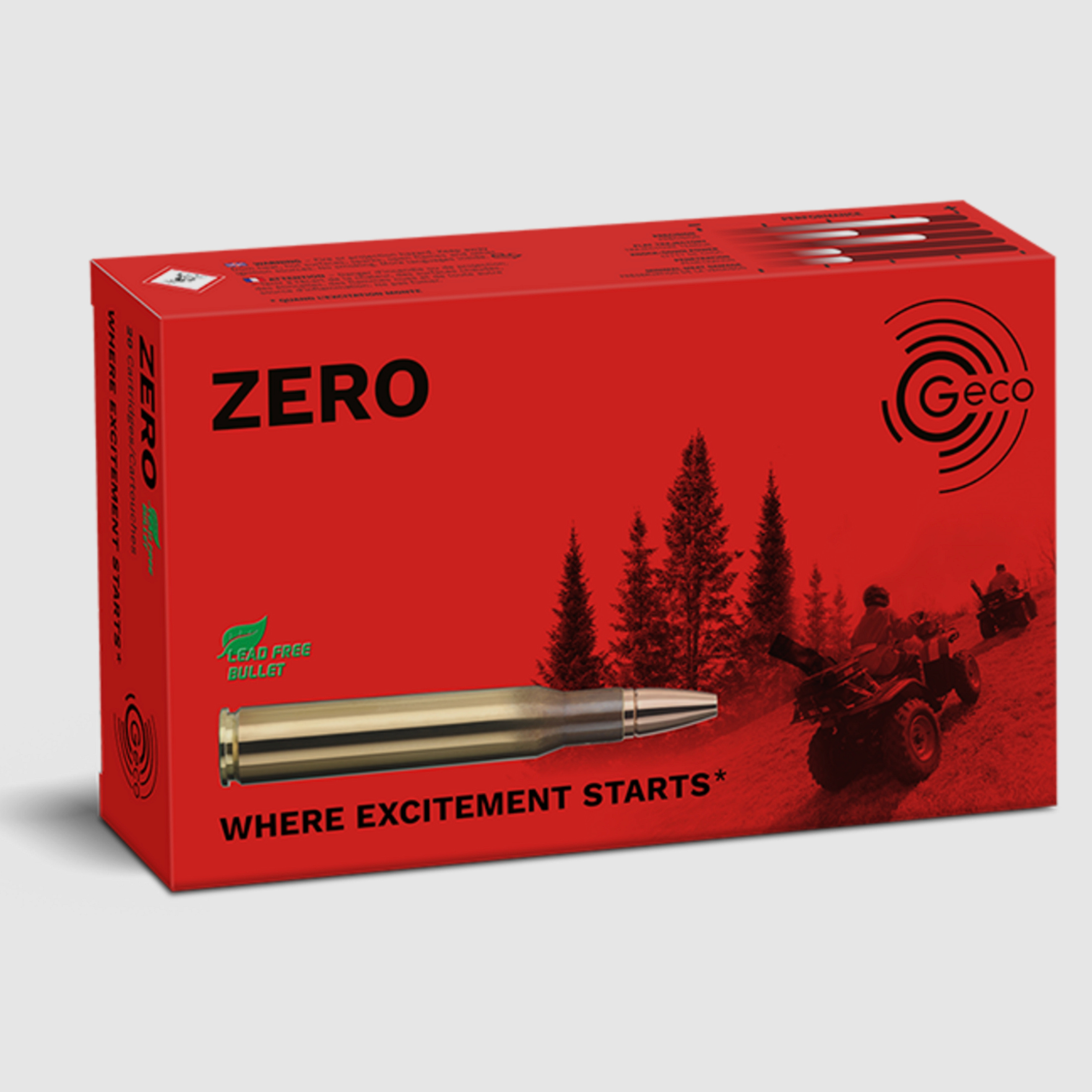 Geco 2318821 Zero .30-06 Spring 8,8 g 136 gr Sin plomo 20 unidades