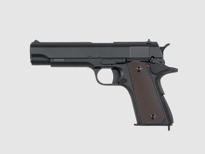 CYMA CM.123S AEP '1911' NACHBAU, schwarz, S-Line mit JEFFTRON Mosfet MICRO