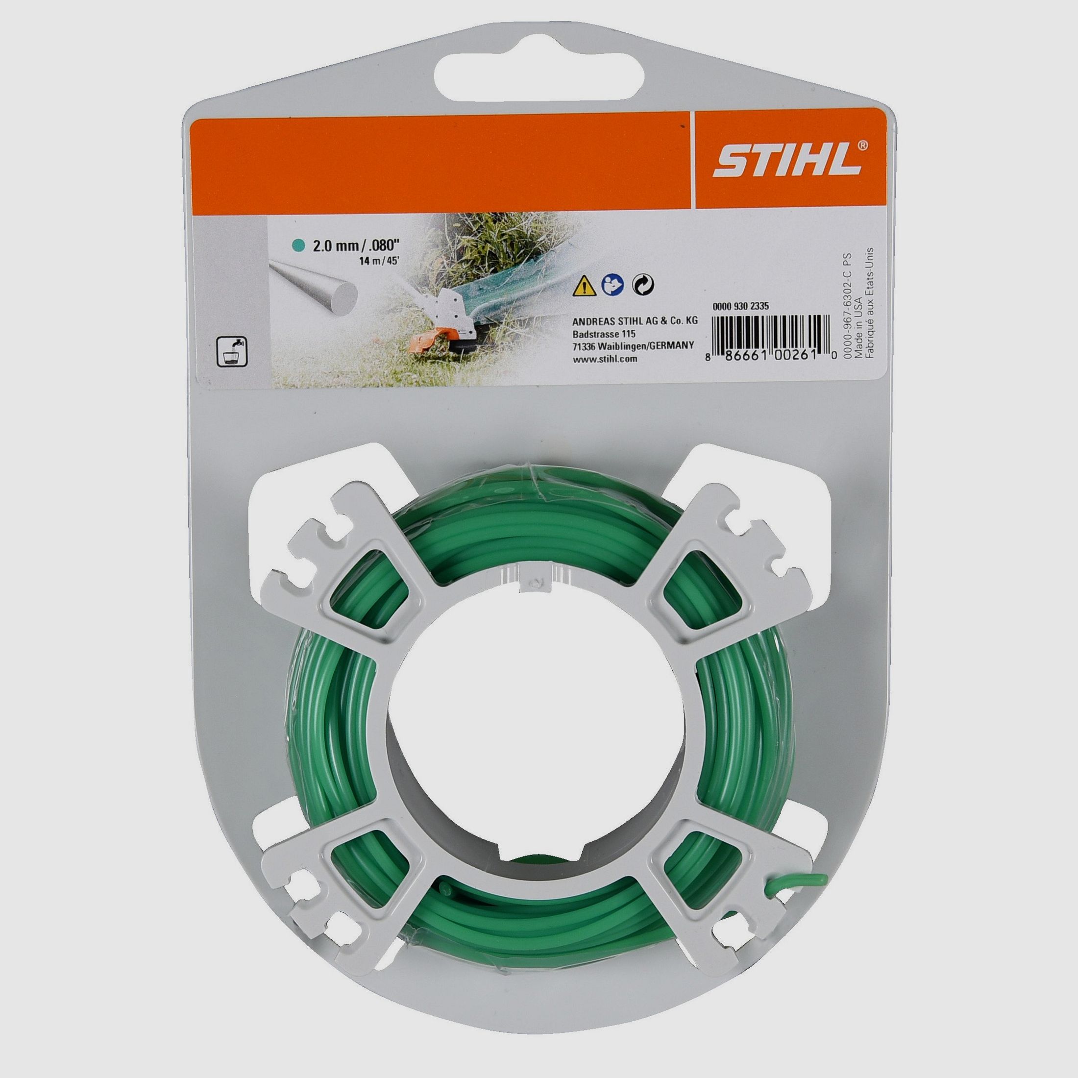 Stihl Mhfaden round, light green 2 mm