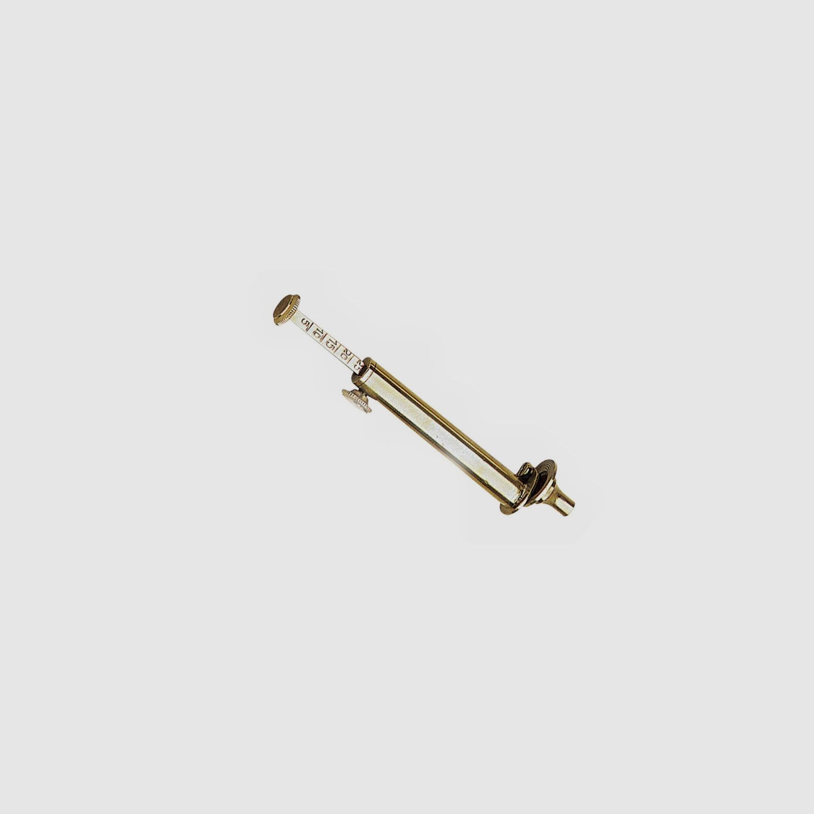 Brass powder measure with adjustable funnel 0-50 gr