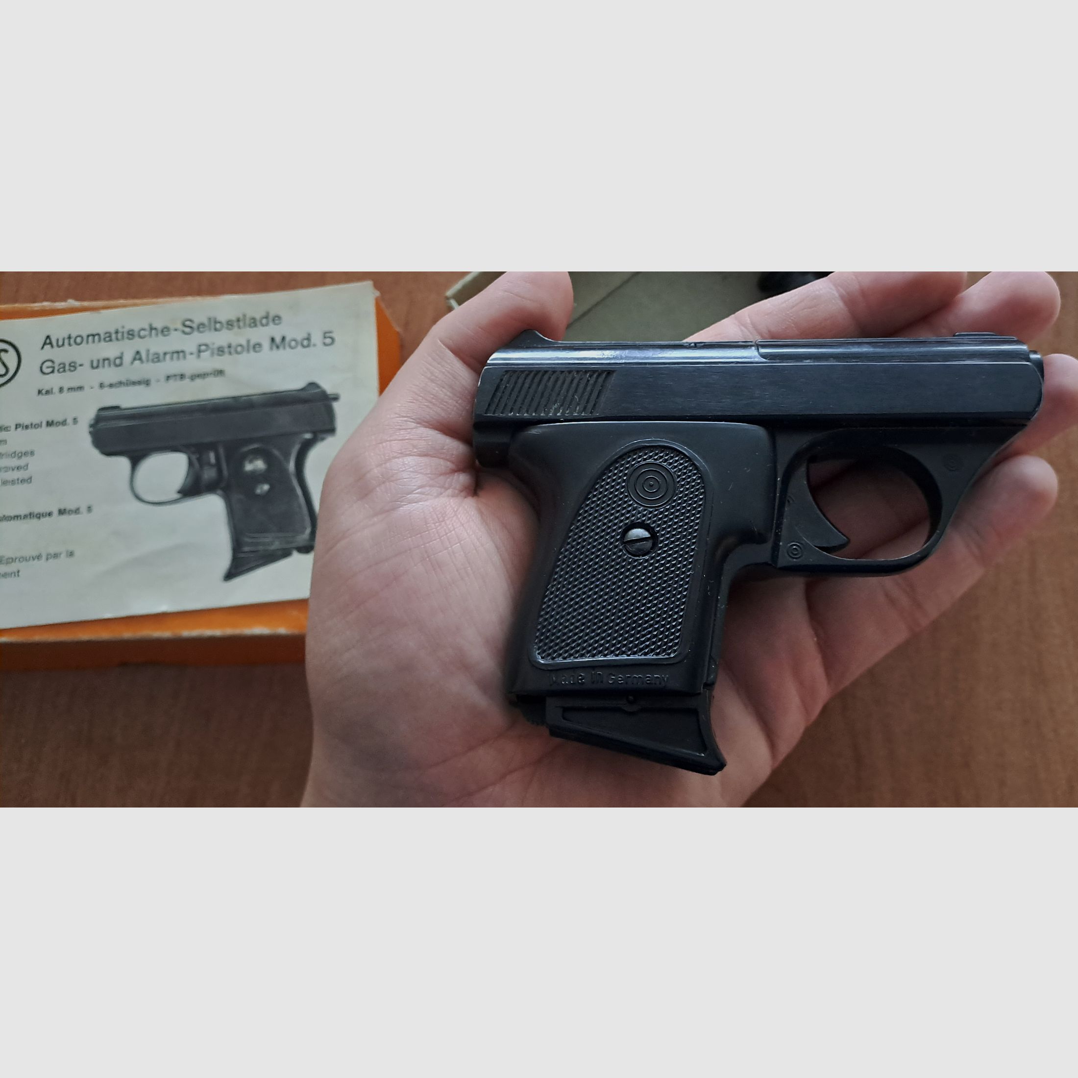 HS Mod.5 Cal. 8 mm blank/ PTB 100/2 from 1993