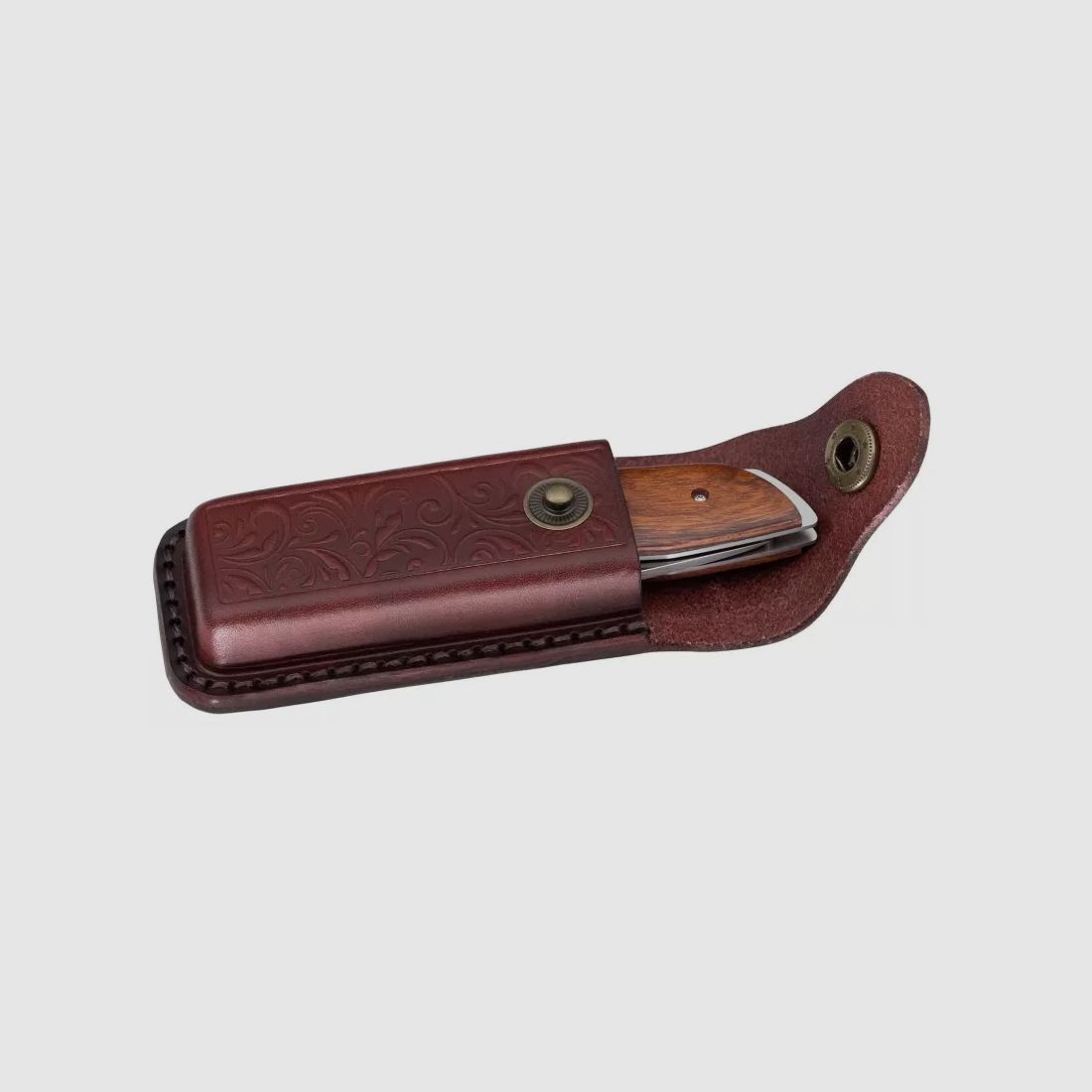 Fallkniven Phantom - 40. Jubiläumsmodell - Elmax - Desert Ironwood - Lederholster, Bild 4 von 15