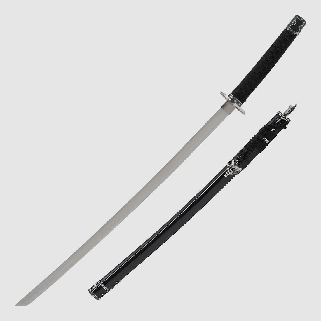Katana z dodatkami czarny