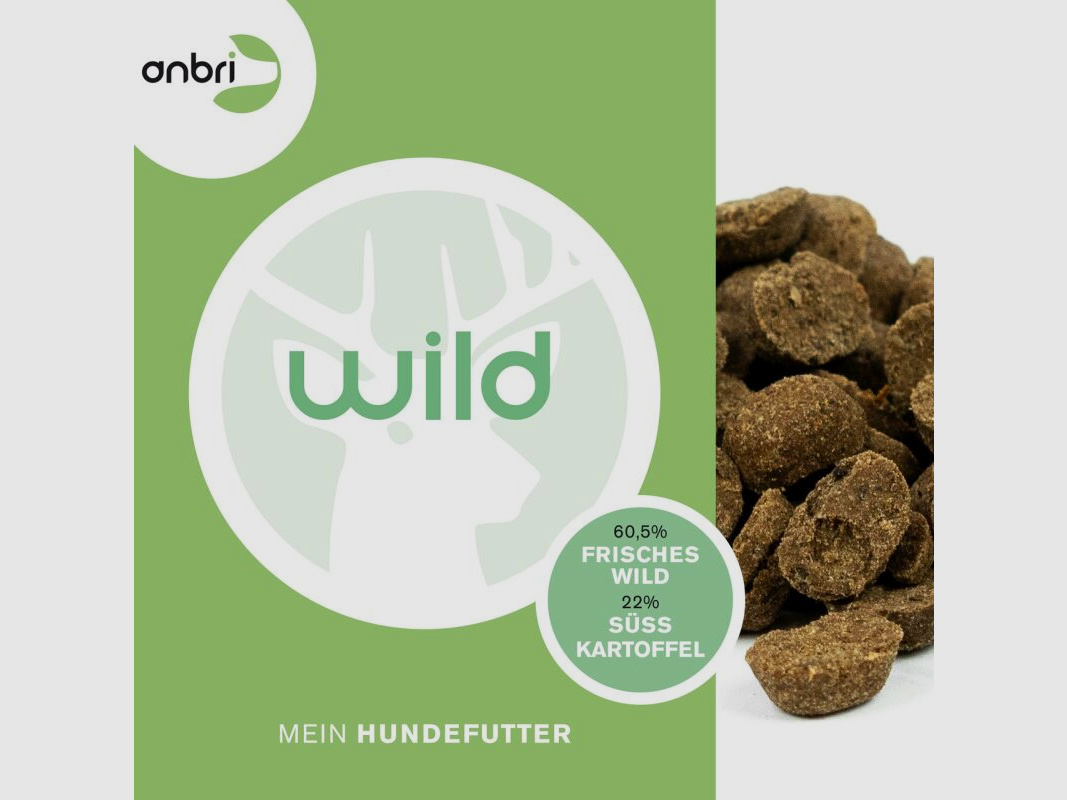 anbri gebackenes Hundetrockenfutter Frisches Wild mit Süßkartoffeln