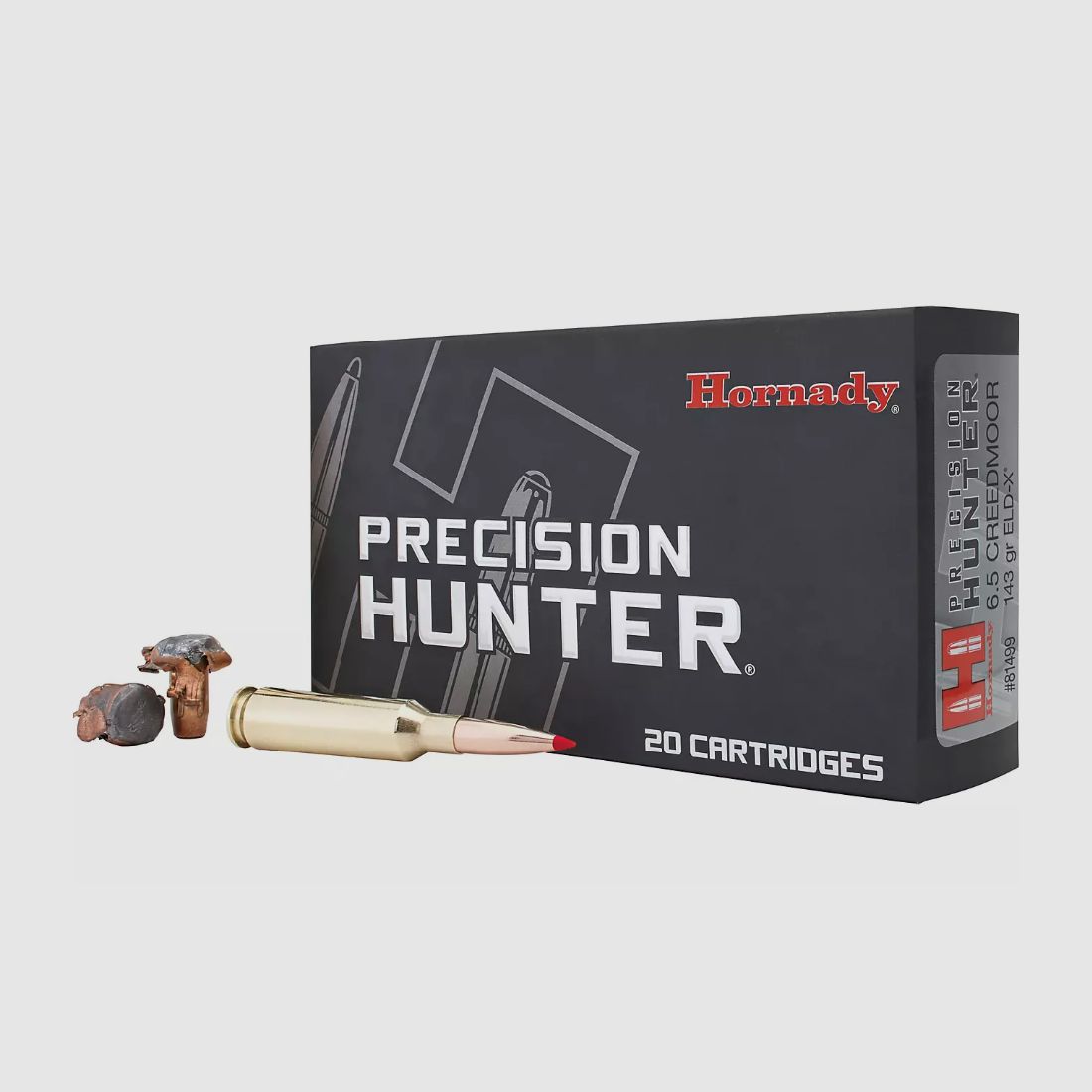 HORNADY - Ammunition 6.5 Creedmoor ELD-X 9.3g/143grs. Precision Hunter