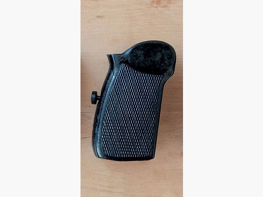 Zwarte bakelieten gripplaat voor DDR politie pistool-M incl. schroef / Vintage grip voor Oost-Duitse Makarov // 8 schots PM 9x18