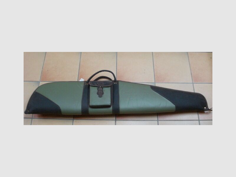 Nobil Hunting Futteral grün Glattleder Länge: 140 cm, Außentasche