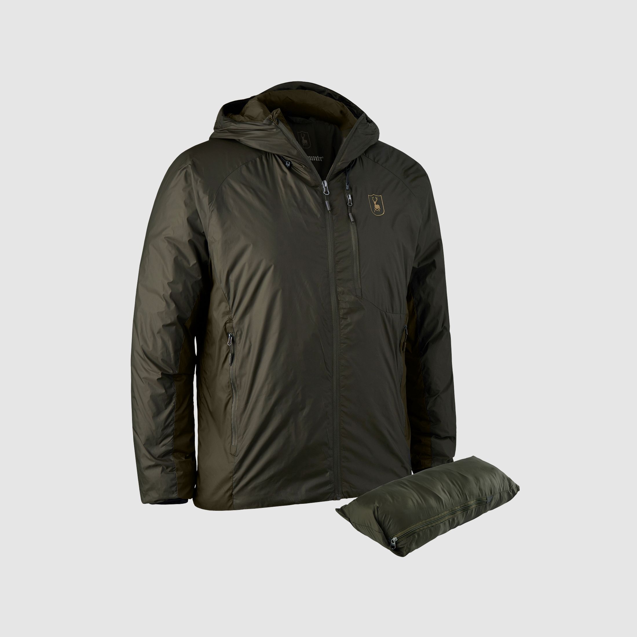 Packable Jacke - Deep Green/Art Green – Größe: 4XL