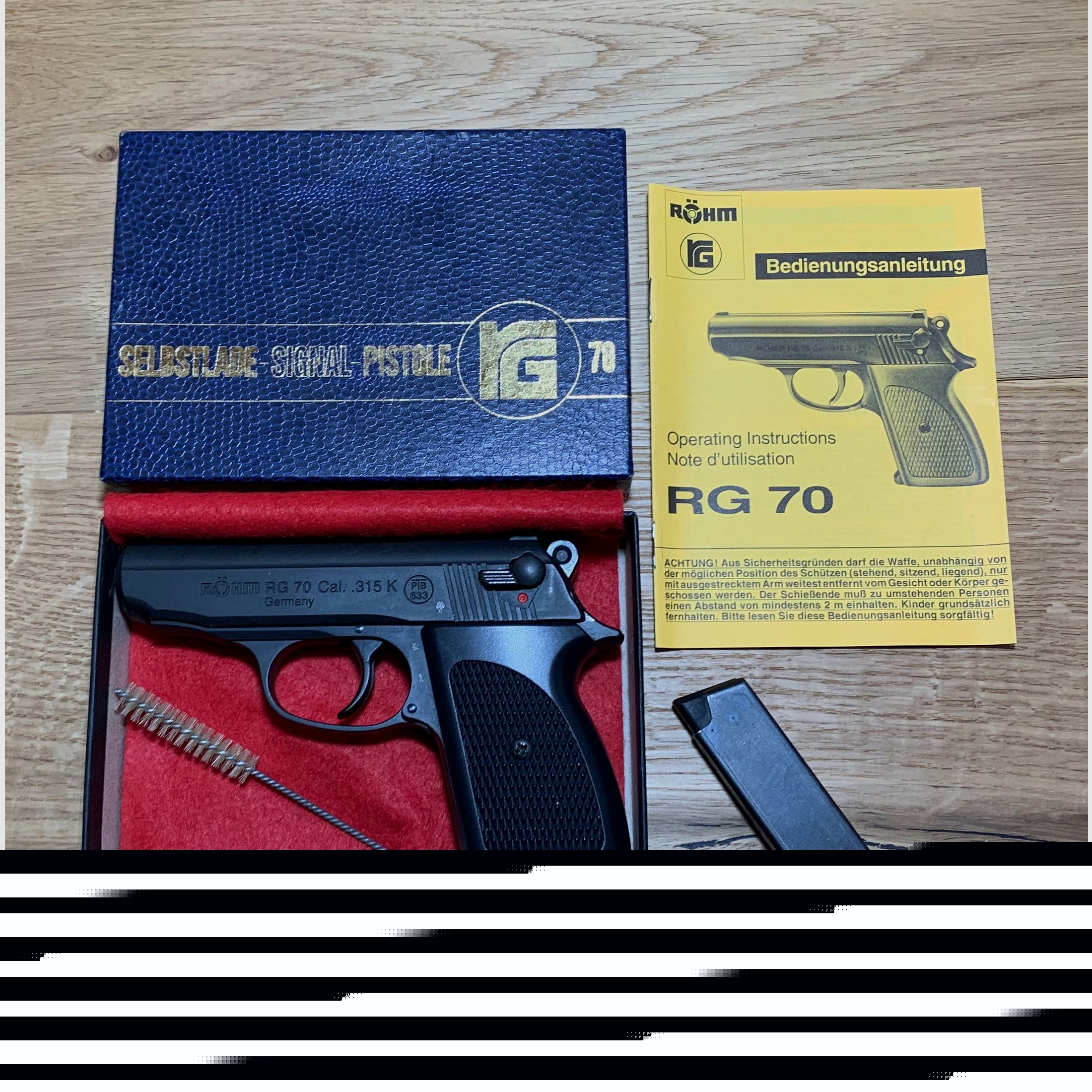 Pistola de señal Röhm RG 70, Cal. .315