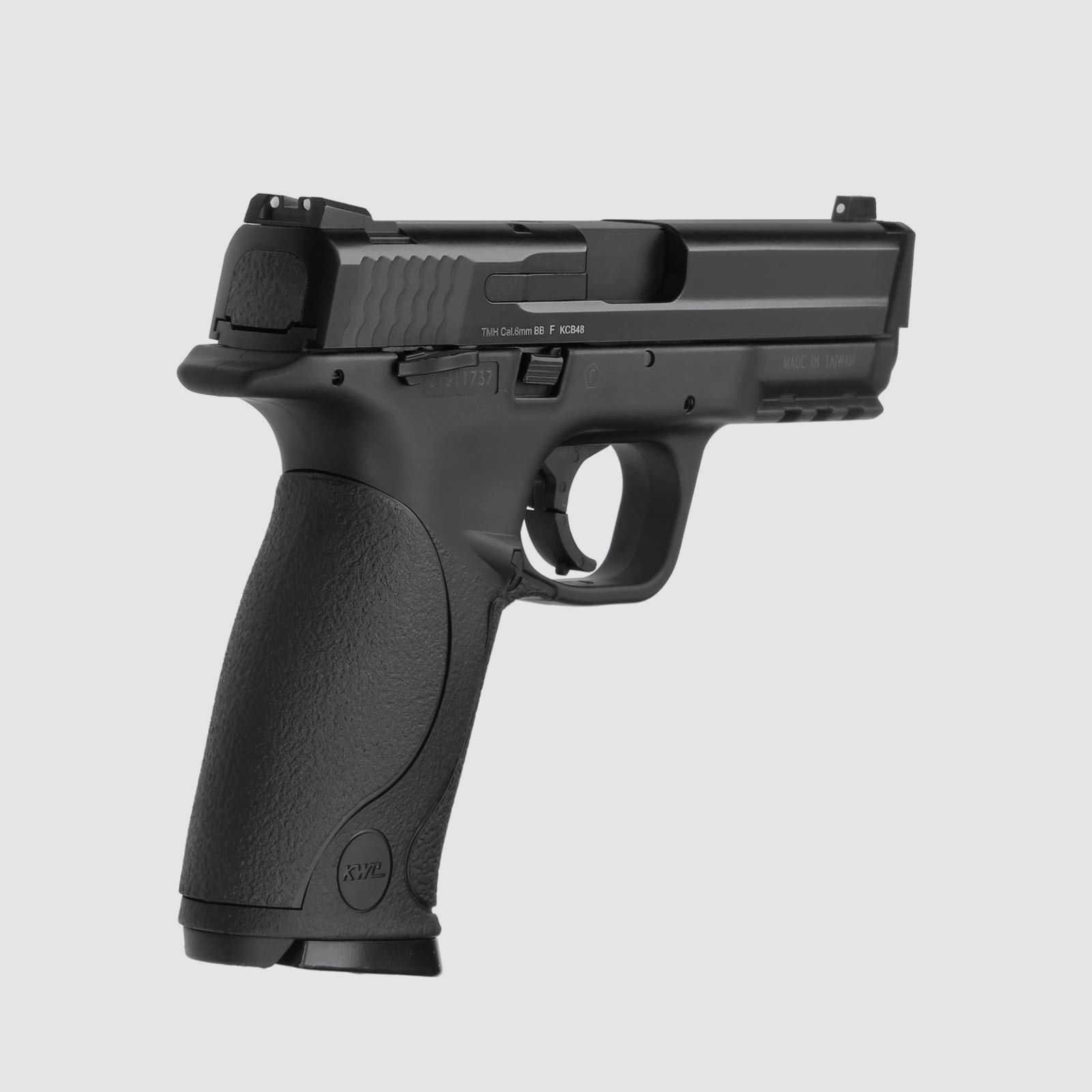 Komplettset KWC M&P 40 Softair-Co2-Pistole Schwarz Kaliber 6 mm BB Blowback (P18)