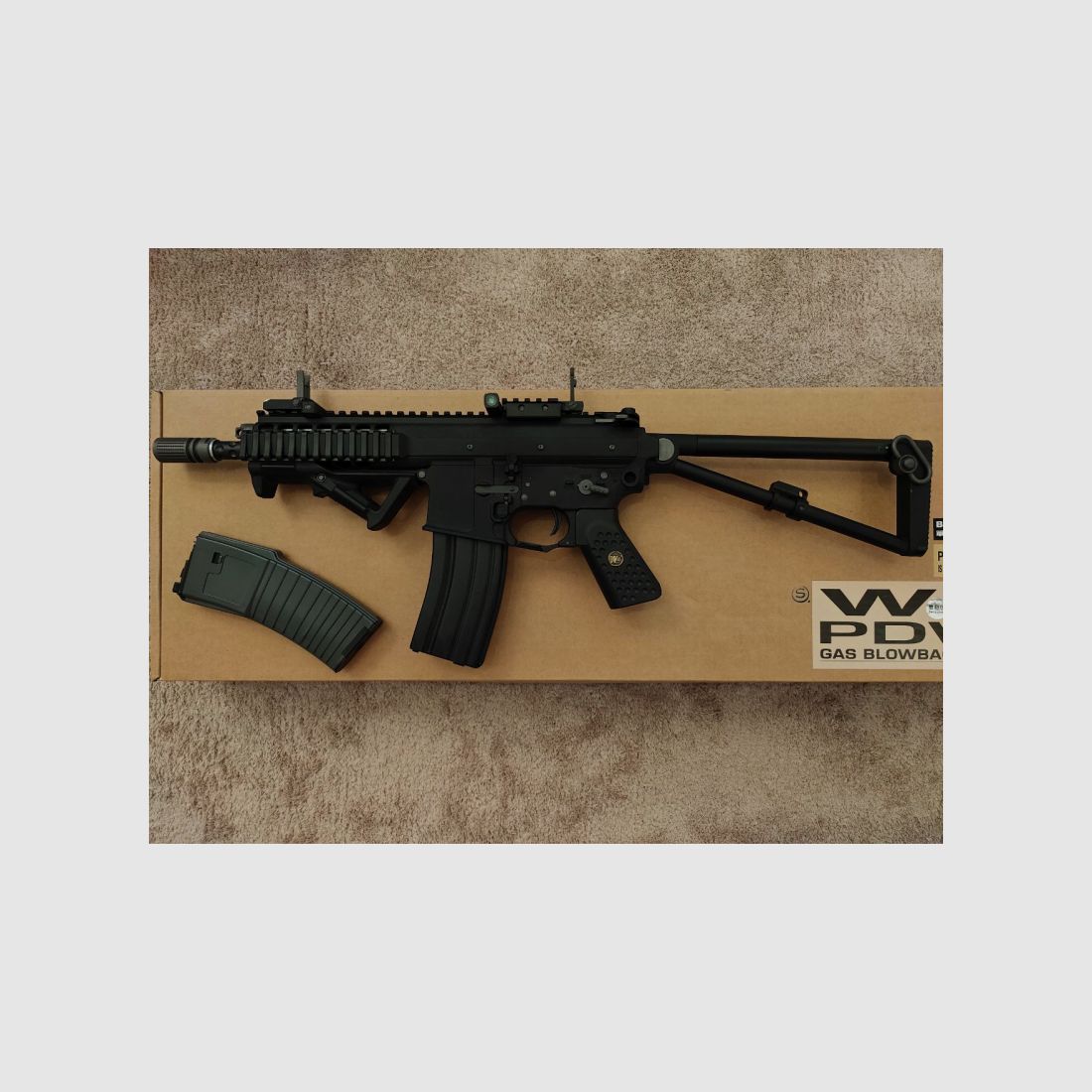 WE PDW Vollmetall *Open Bolt GBB + Ersatzmagazin*