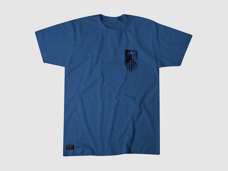 T-Shirt EAGLE FLAG, electric blue heather, image 2 of 3