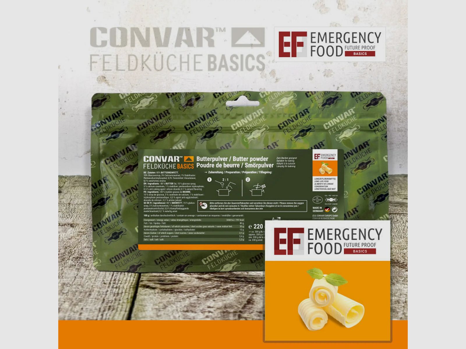 CONVAR Feldküche CONVAR Feldküche Basics Butterpulver 220 g