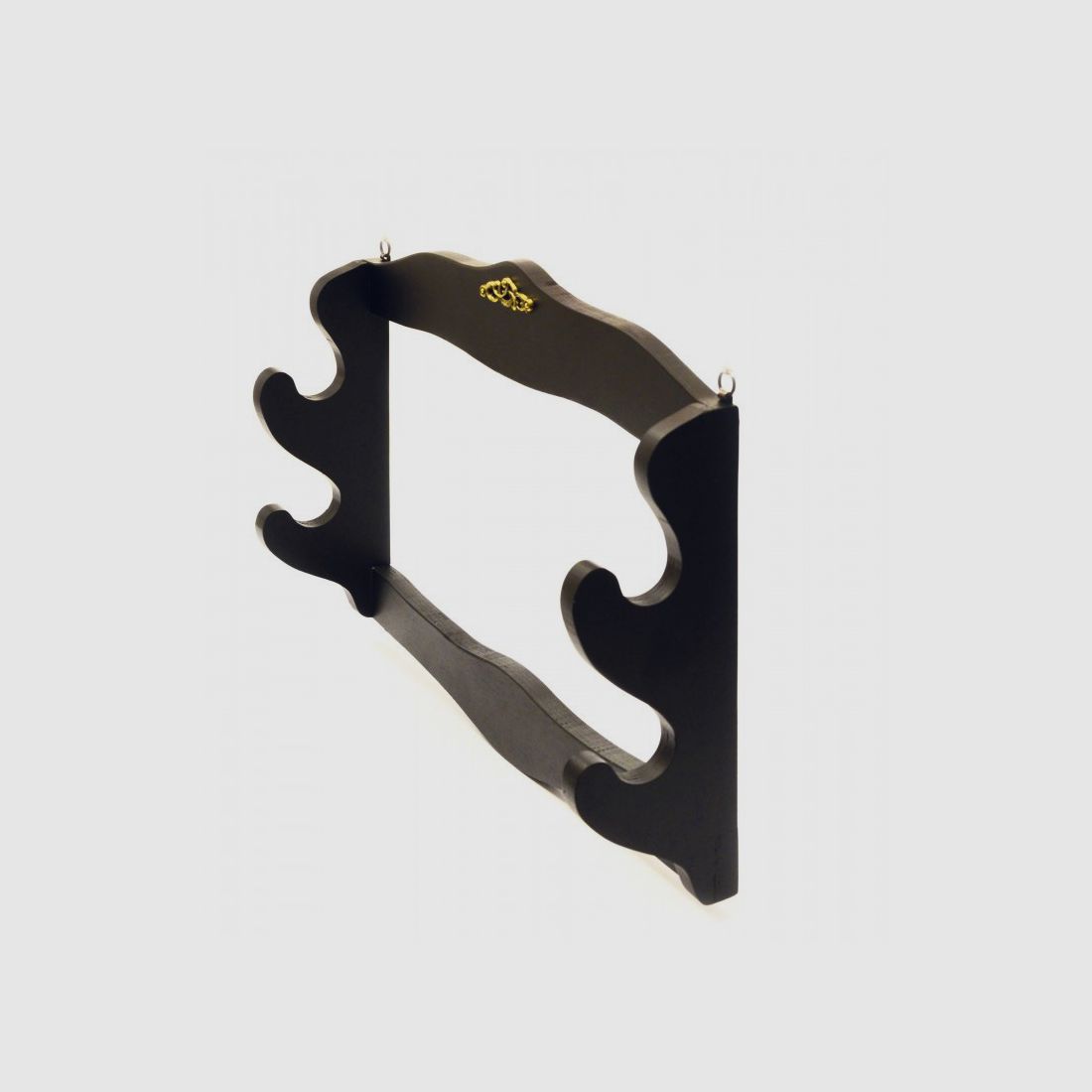 Wooden wall display for two swords