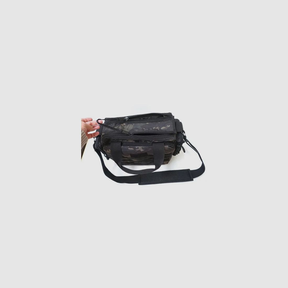 Sacoche Militaire Black Camo - Polyester 600D Résistant, image 3 sur 5