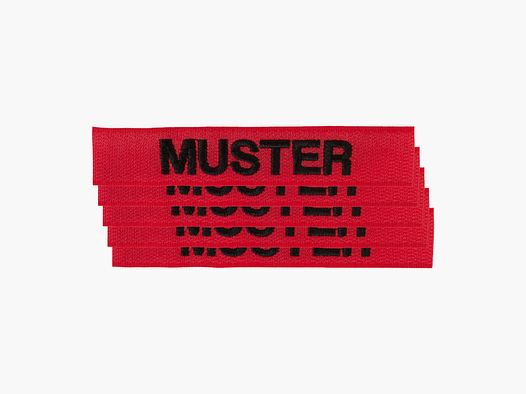 ASMC Namensbänder 5er Set einfach rot schwarz