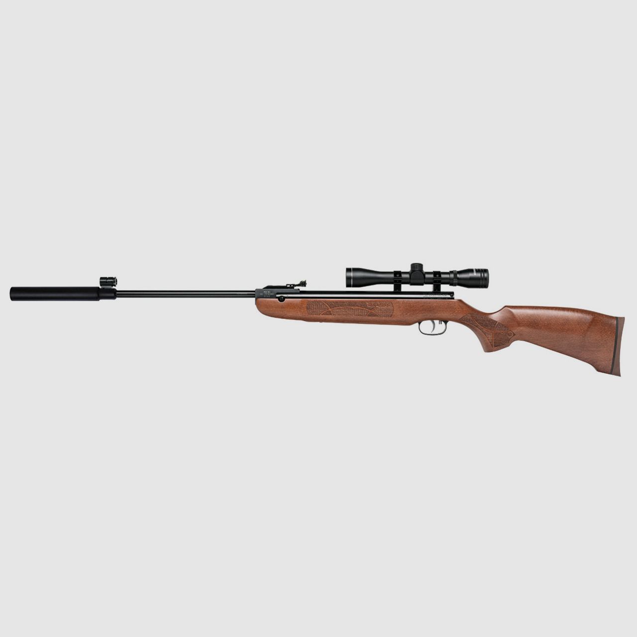 Knicklauf Luftgewehr Weihrauch HW 50 S Buchenholzschaft punziert SchalldĂ¤mpfer aufsteckbar Kaliber 4,5 mm (P18)
