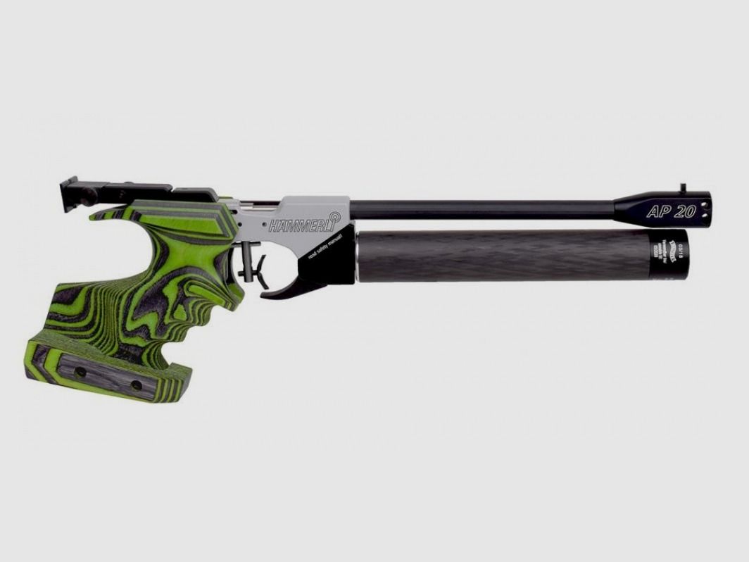 Hämmerli AP20 Pro speciale editie in "Groene Peper Hout NIEUW !!! De nieuwprijs was ooit 1250.- !!!