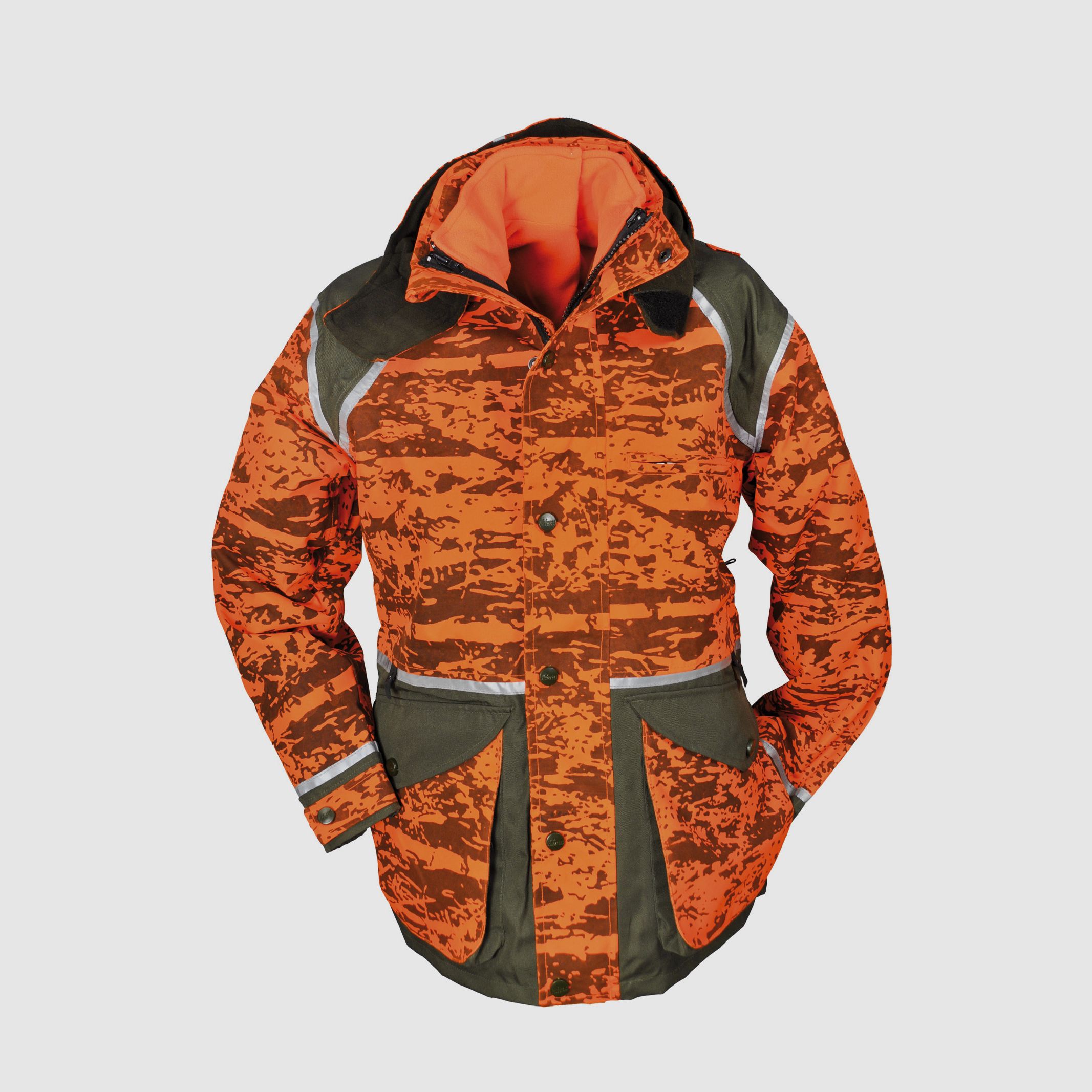 Veste de conducteur de chien - chasse à courre - orange/camouflage