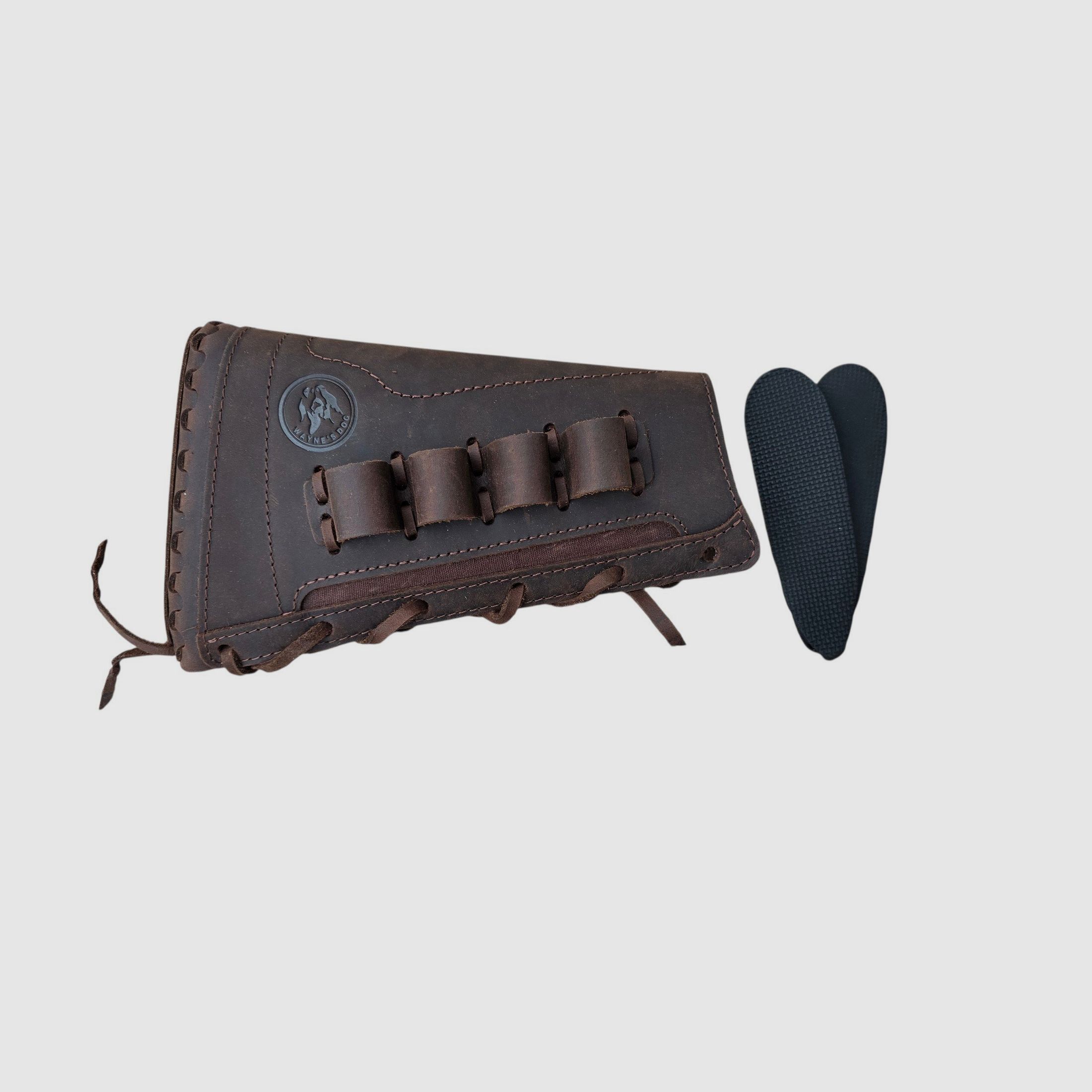 WAYNE’S DOG COUVRE CROSSE CALIBRE 12 -CUIR MARRON – DROITIER, image 1 sur 5