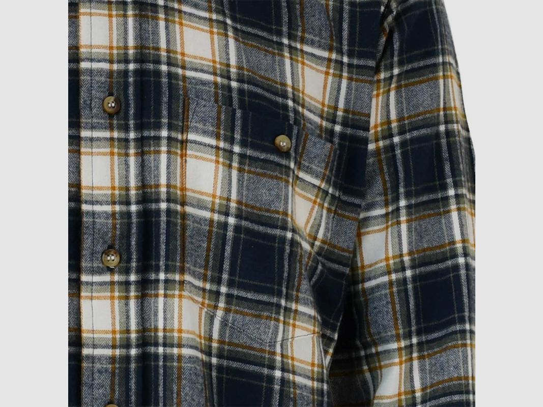 Chemise Dolty Flanell Baumwolle blau-beige kariert S-4XL, Bild 2 von 6