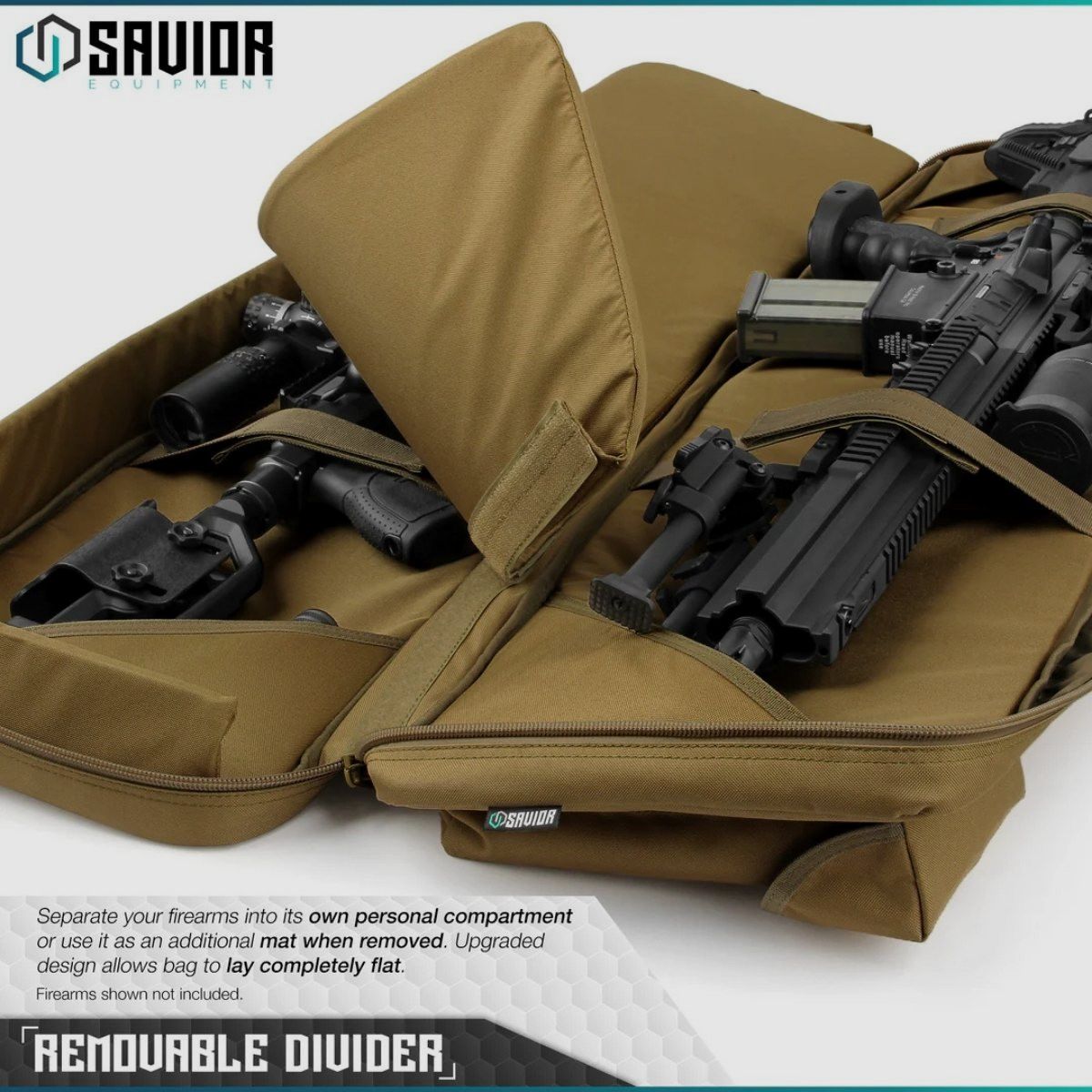 Savior – Housse double pour fusils – Urban Warfare – 55" – TAN – RB-5512DG-VER2-TN, image 3 sur 6