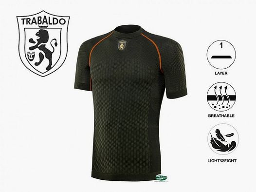 TRABALDO Dryarn short sleeve intimate T-shirt green orange