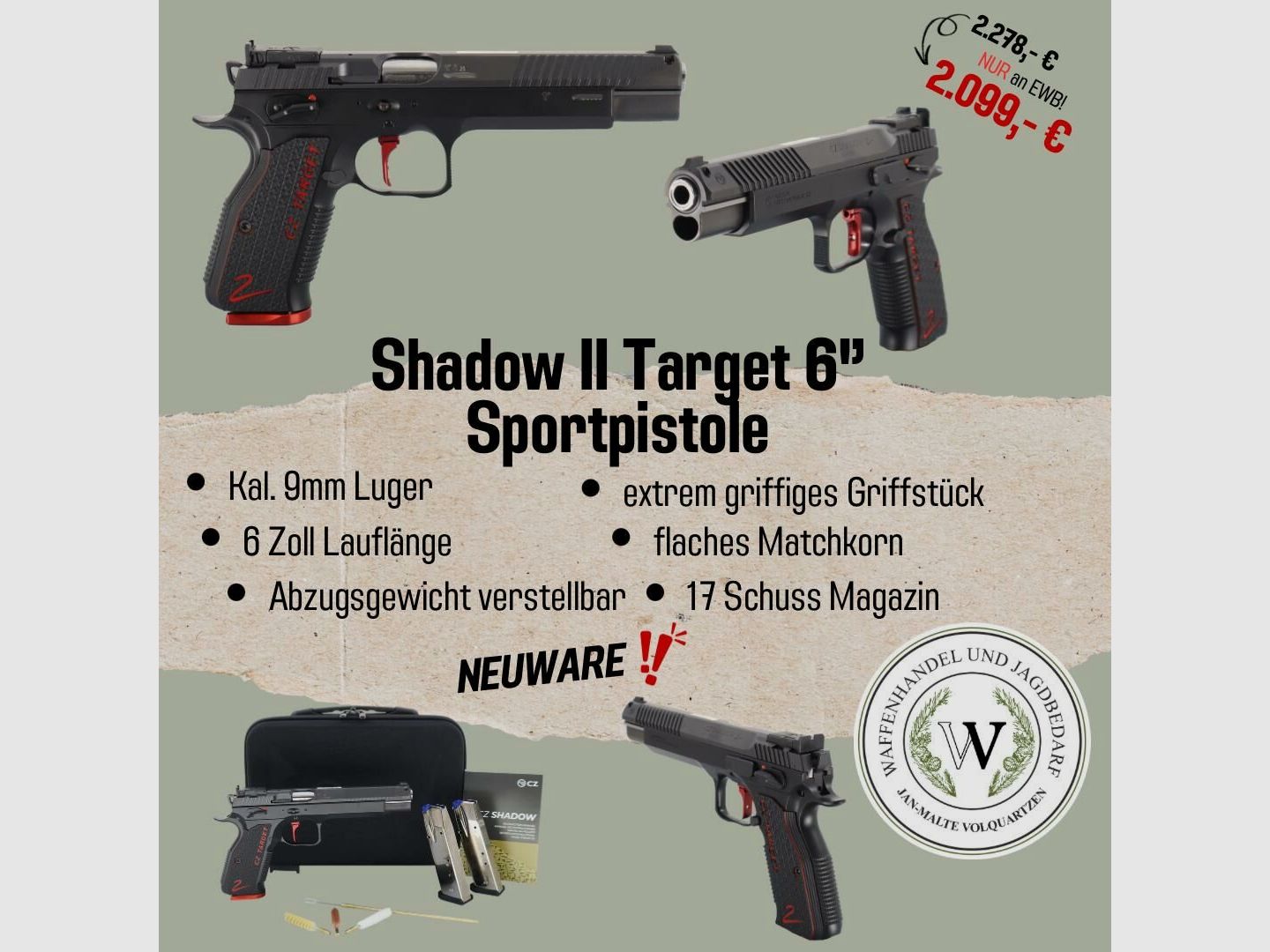 CZ Shadow 2 Target 6 cali