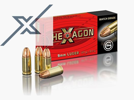 GECO HEXAGON 9mm Luger 9 mm 124grs  °°°°°°°°°°°°°°°°°°