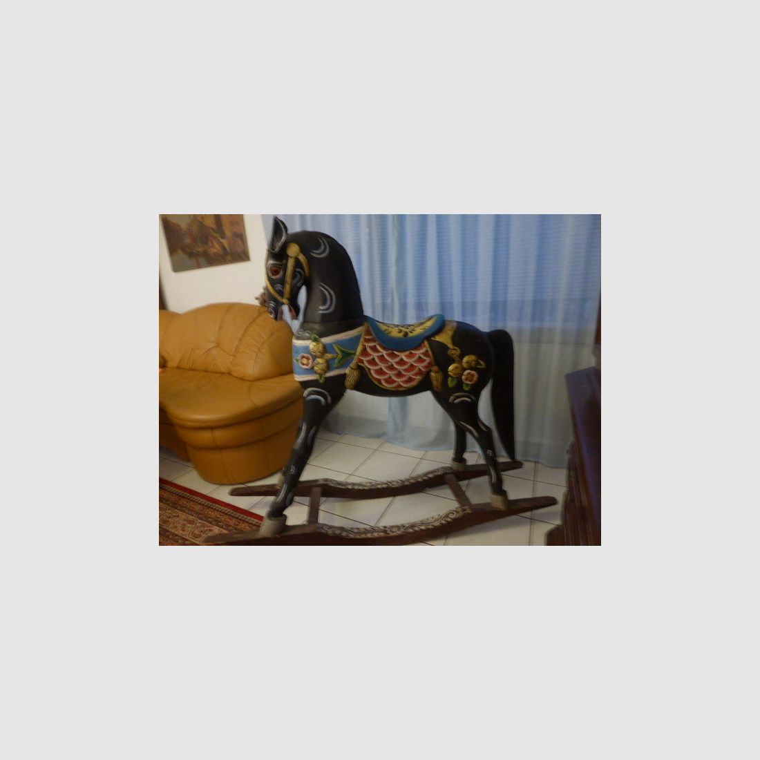 Maestro carpintero-artista	 caballo de madera