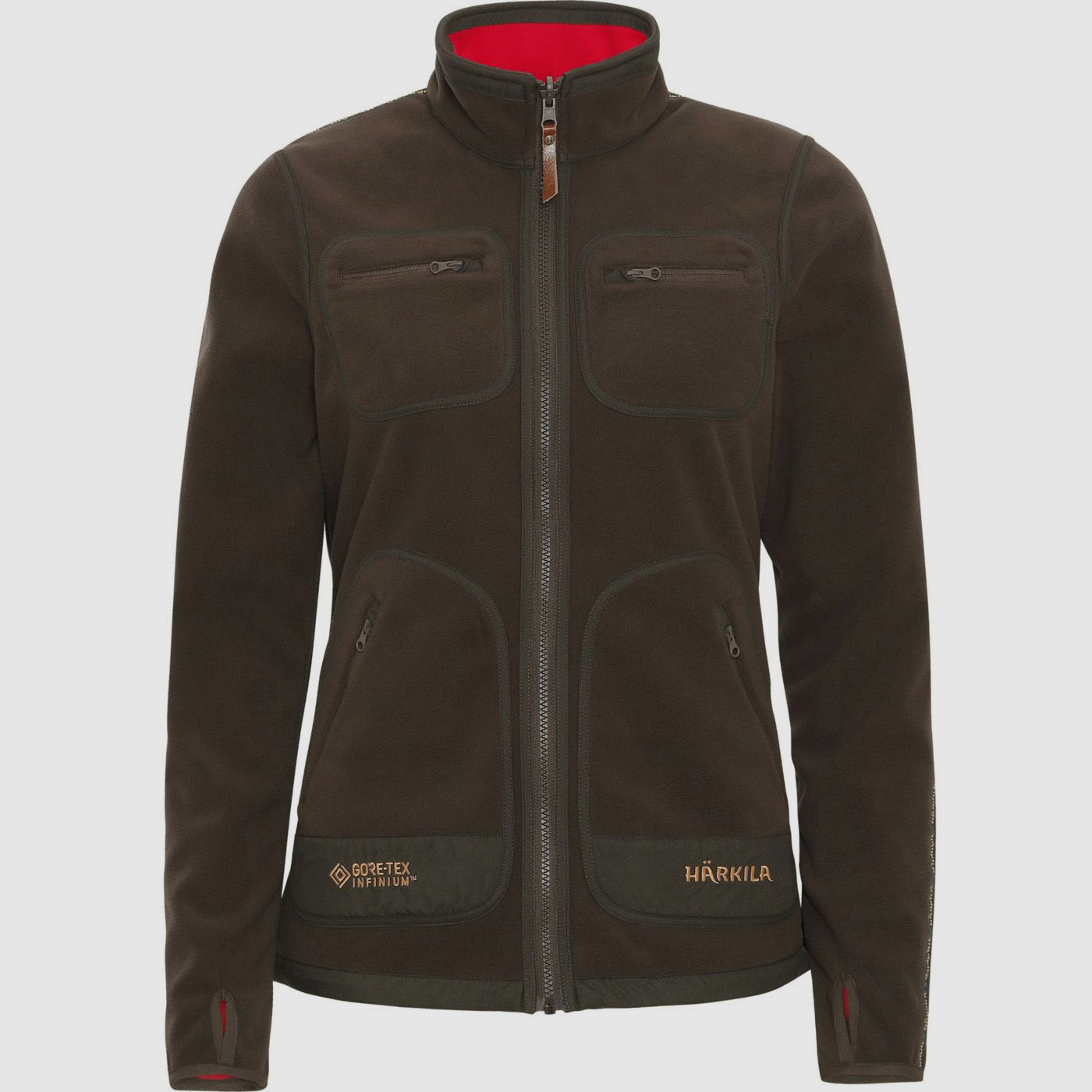 Härkila Fleecejacke Kamko Brown/Red