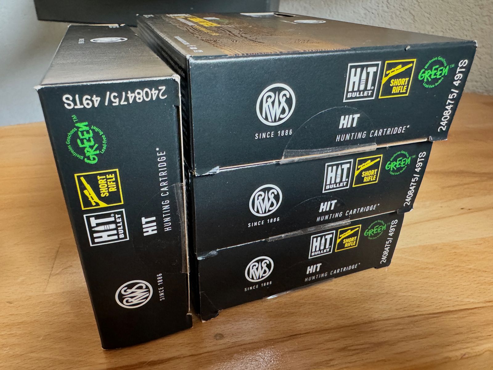 76 colpi RWS 8X57 IS HIT Short Rifle 10,4g 160gr senza piombo, immagine 1 di 2